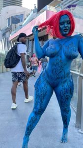 Who had the best reaction to me being Mystique?  @alexasmorgantv...
