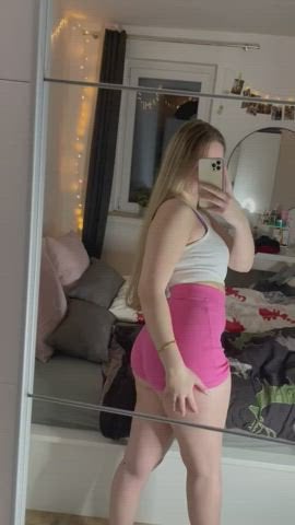how do you like my pink shorts? (F)
