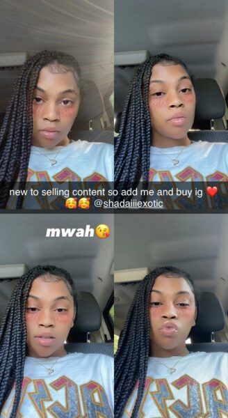 new to selling content soo add me on snap 🥰 @shadaiiiexotic